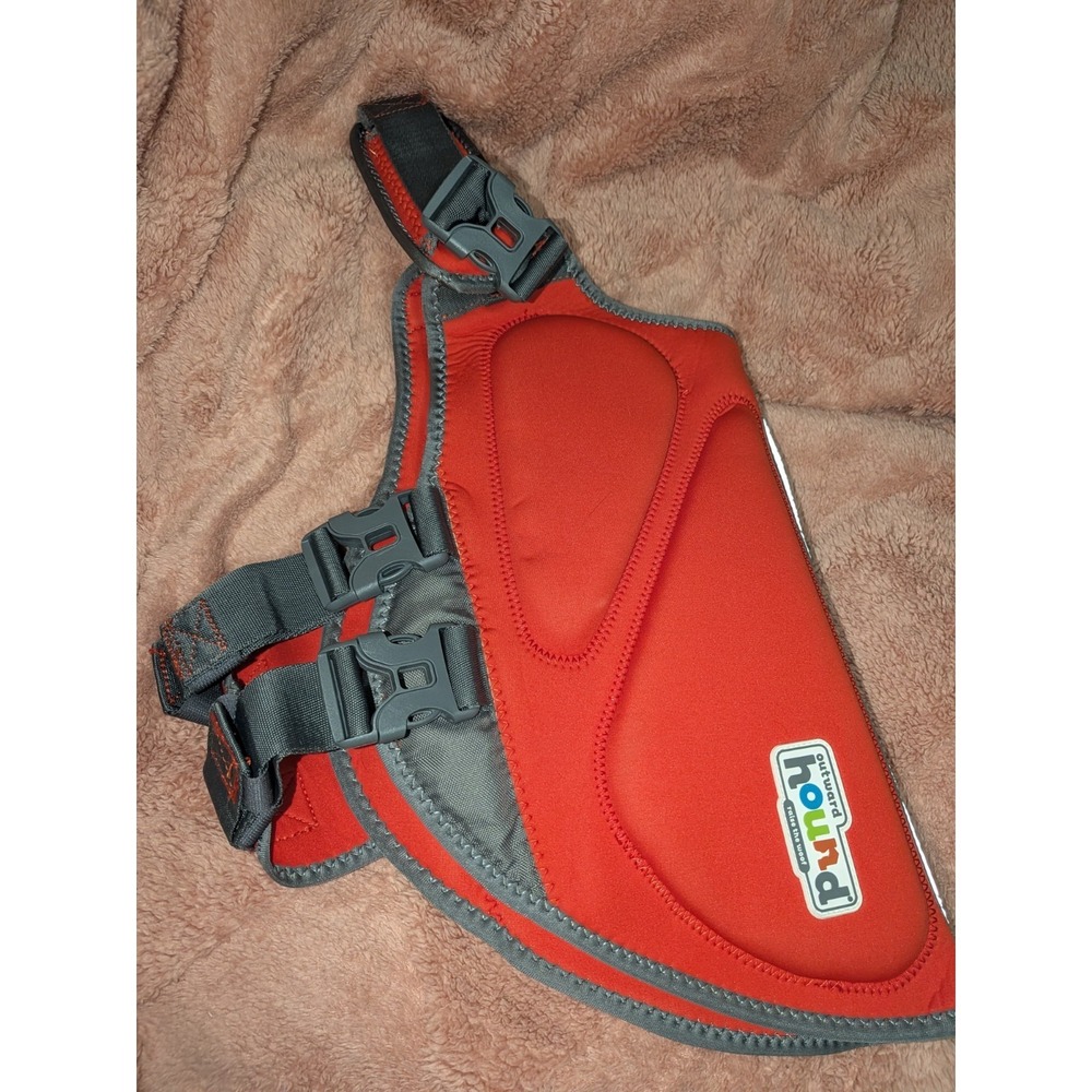 Dog Life Jacket Handles XL Red Neoprene Vest for Swimming Boating OUTWARD HOUND